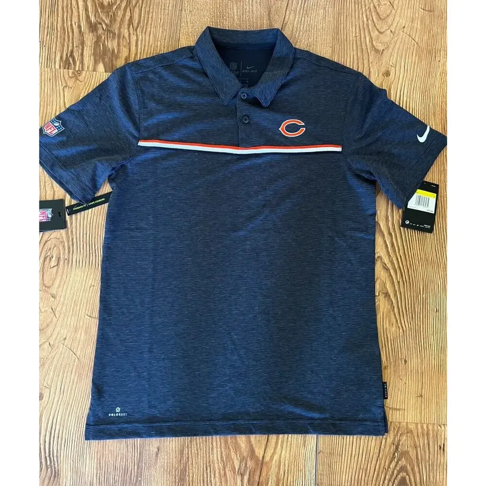 Nike Men’s Chicago Bears Dri-Fit Polo Shirt NKCM-41L Size S NWT